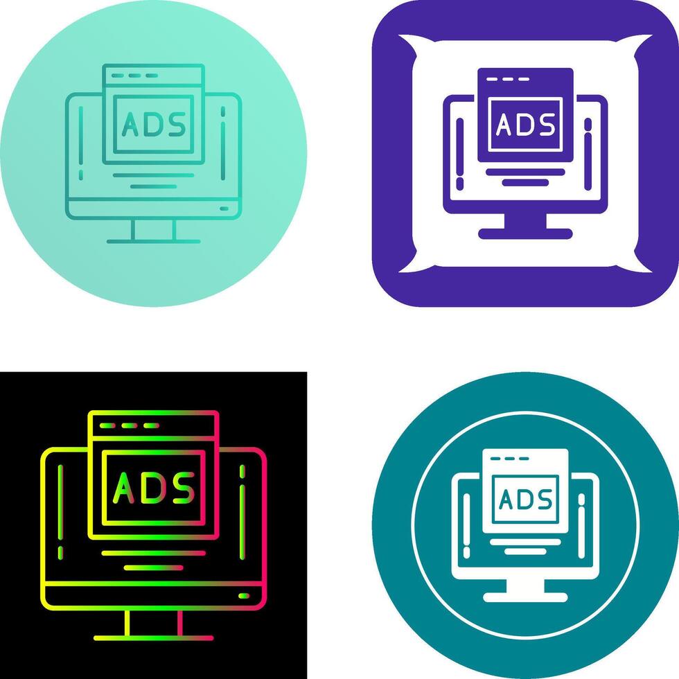 Digital Advertising Icon Design vector