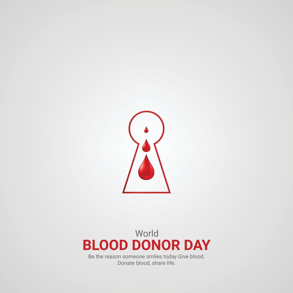 World Blood Donor Day. world Blood Donor Day creative ads design june 14. , illustration, 3d vector