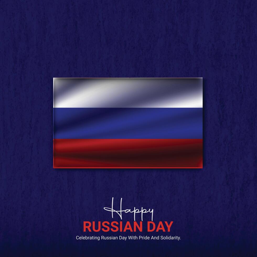 russian independence day. russian independence day creative ads design, 12 june. social media poster, , 3D illustration. vector