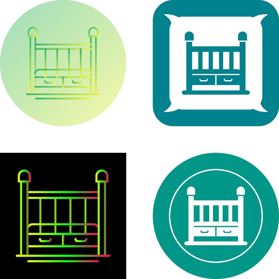 Baby Crib Icon Design vector