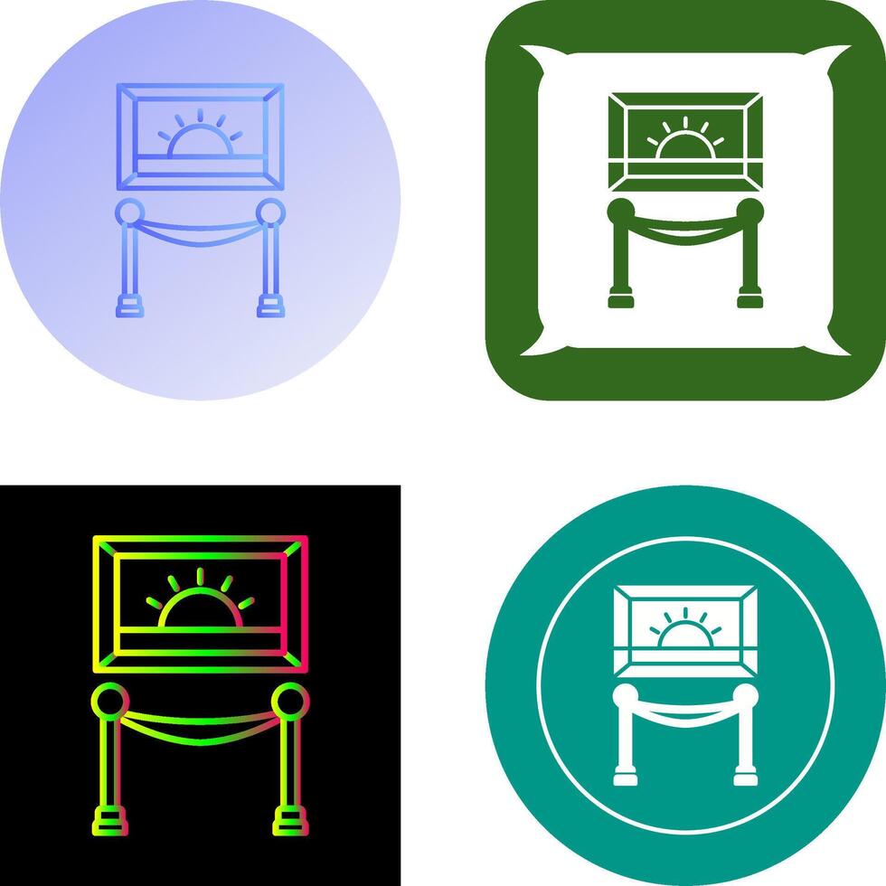 Painting Exhibit Icon Design vector