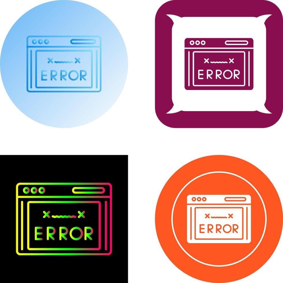 Error Code Icon Design vector