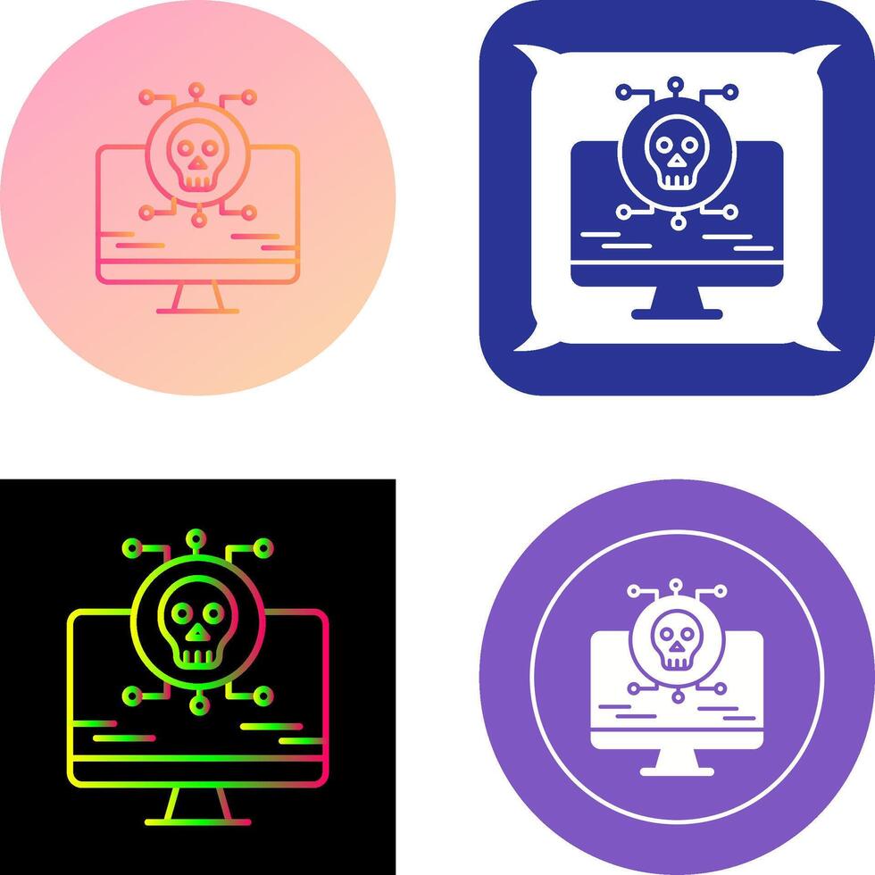 Virus Attack Icon Design vector