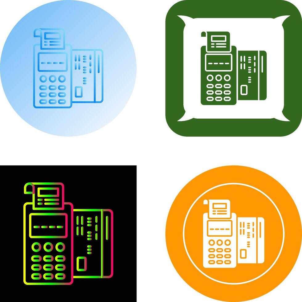 Pos Terminal Icon Design vector