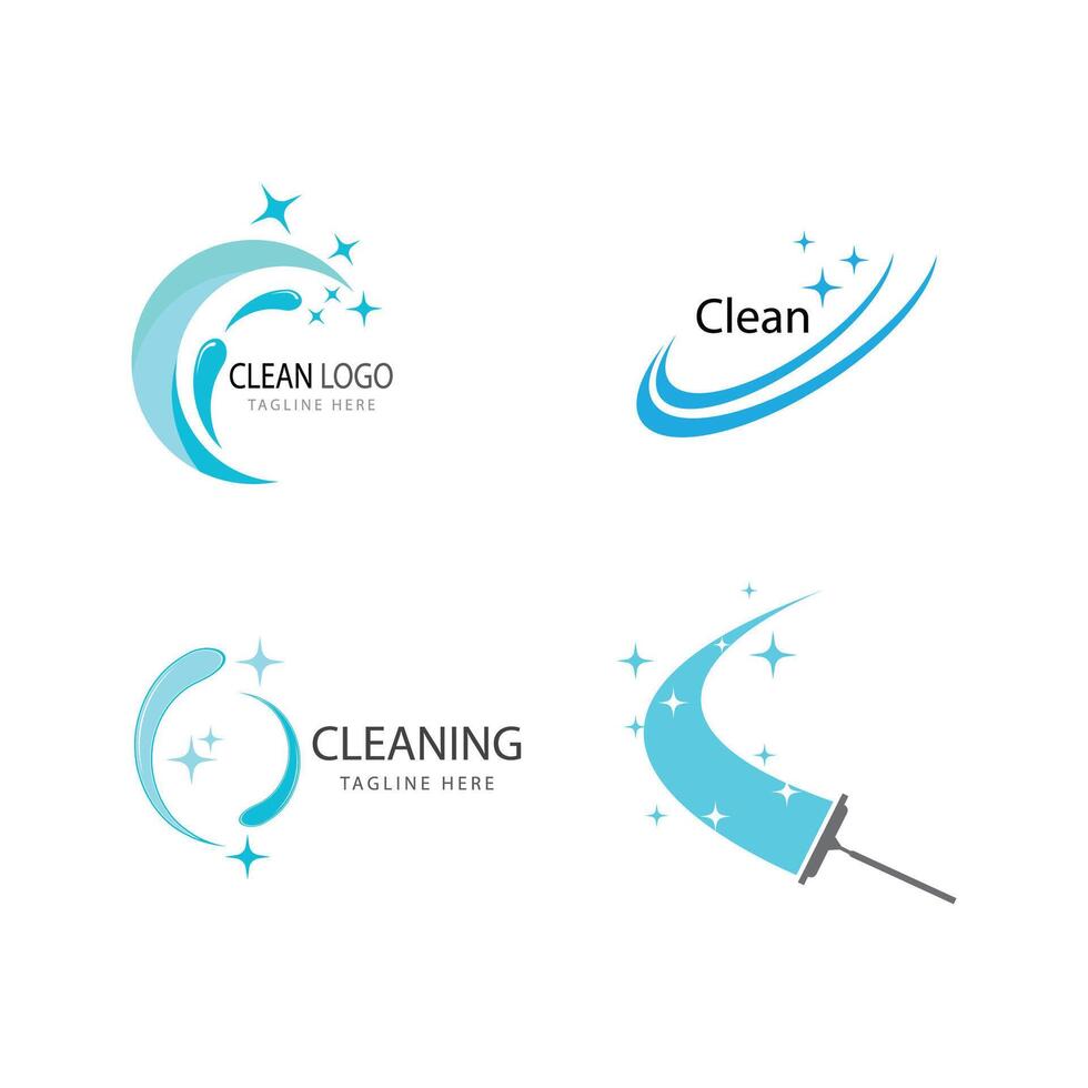 Cleaning logo template symbol design vector