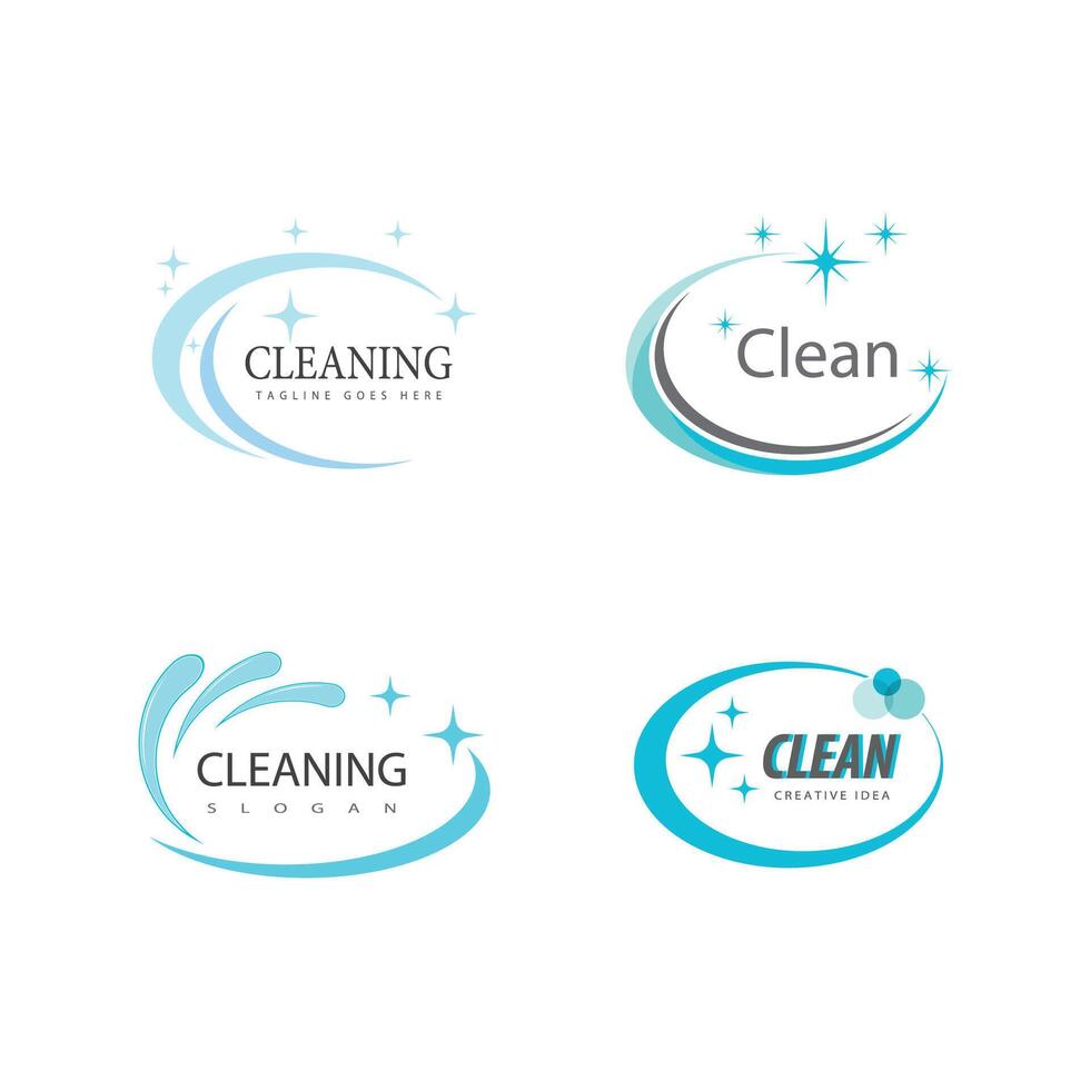 Cleaning logo template symbol design vector
