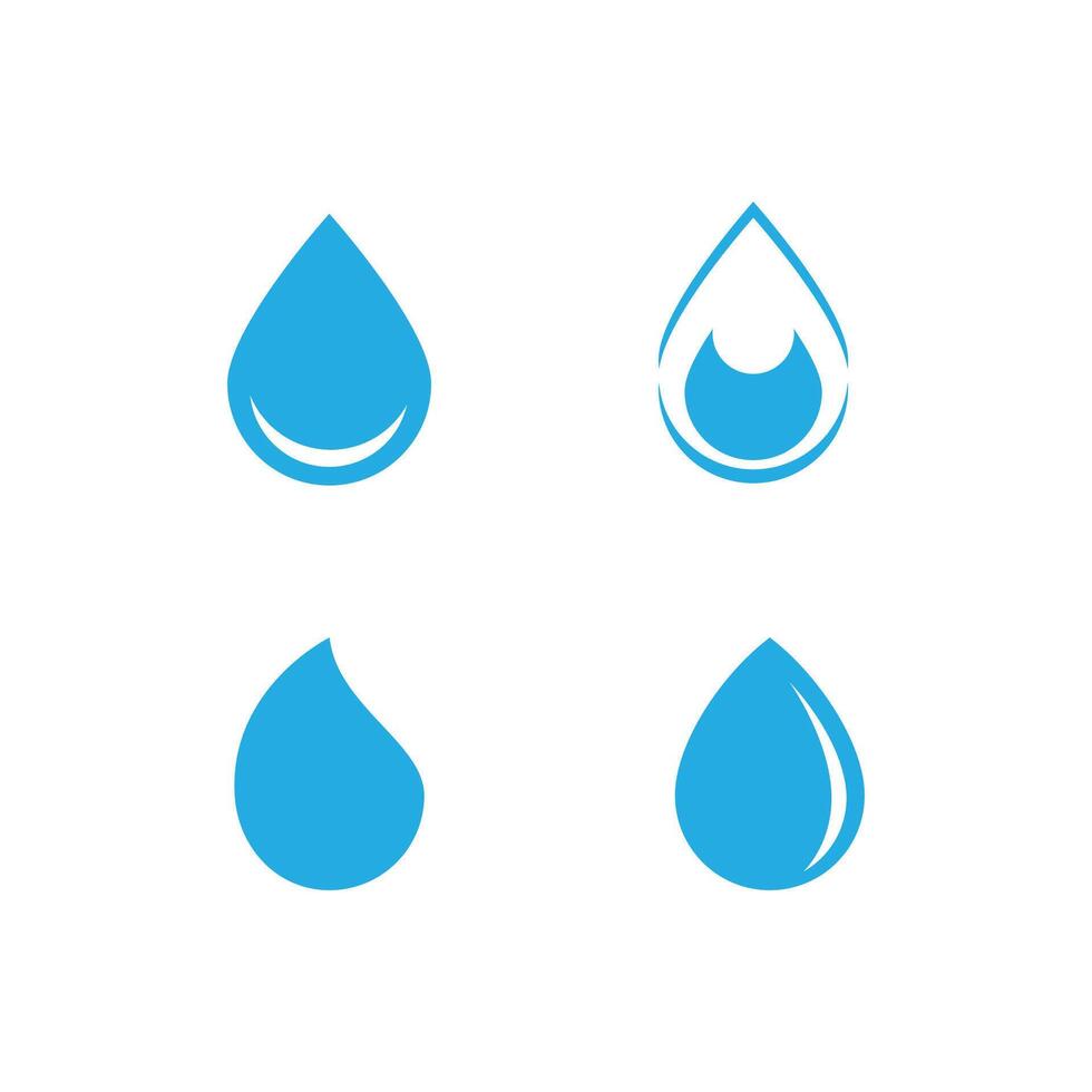 Water drop illustration logo design vector