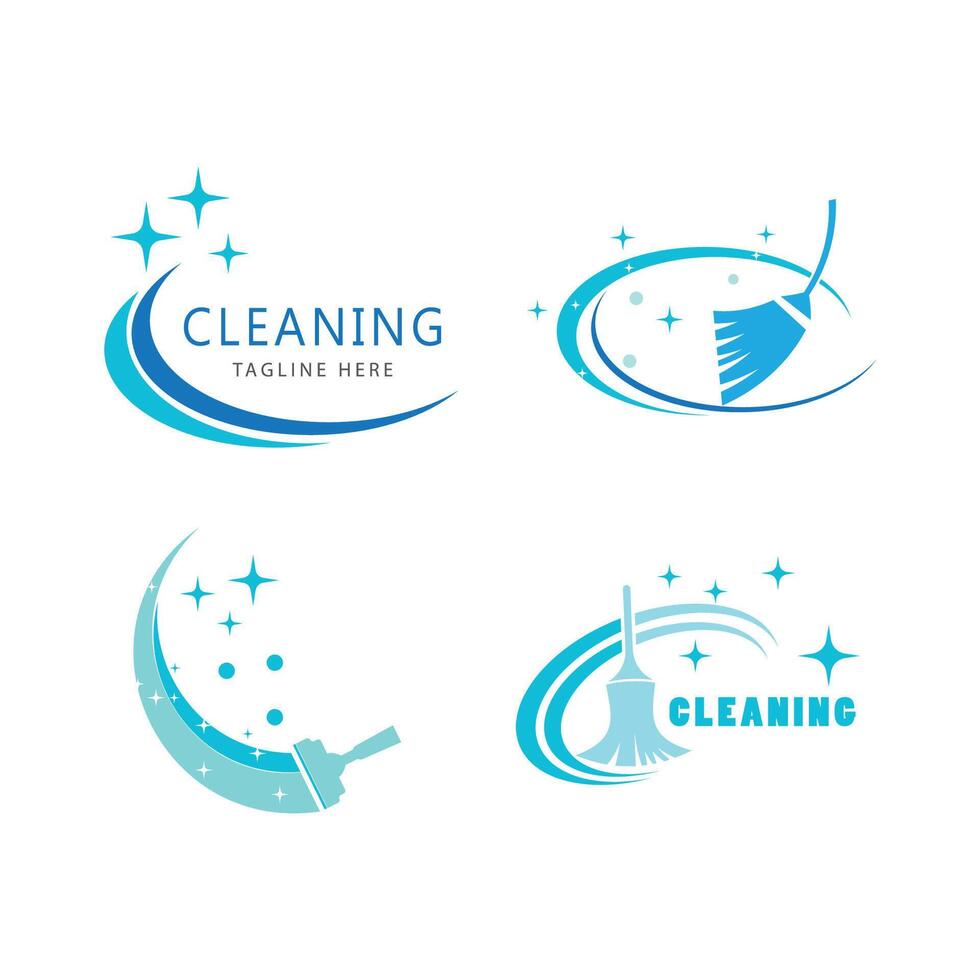 Cleaning logo template symbol design vector