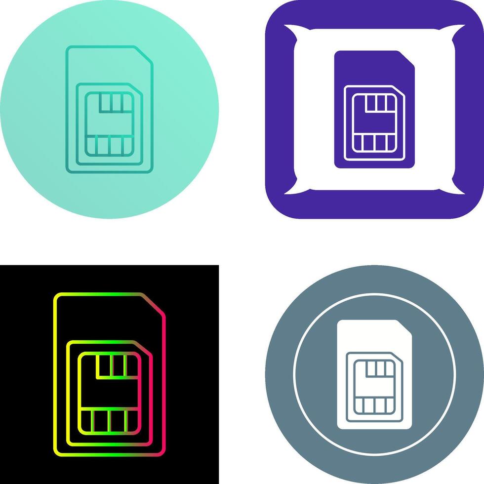 Sim Card Icon Design vector
