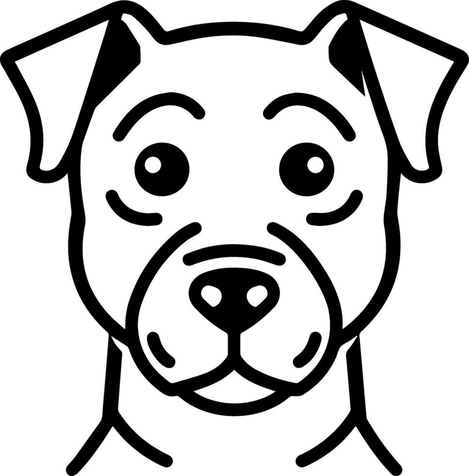 Dog icon style portrait vector