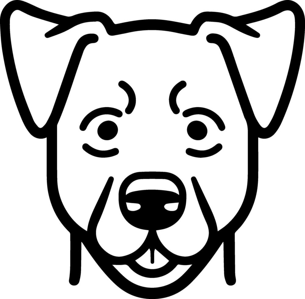 Dog icon style portrait vector