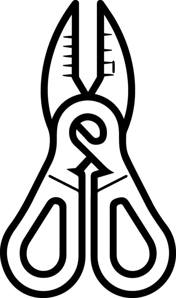 Scissors icon style illustration vector