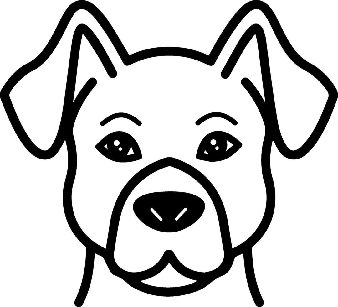 Dog icon style portrait vector