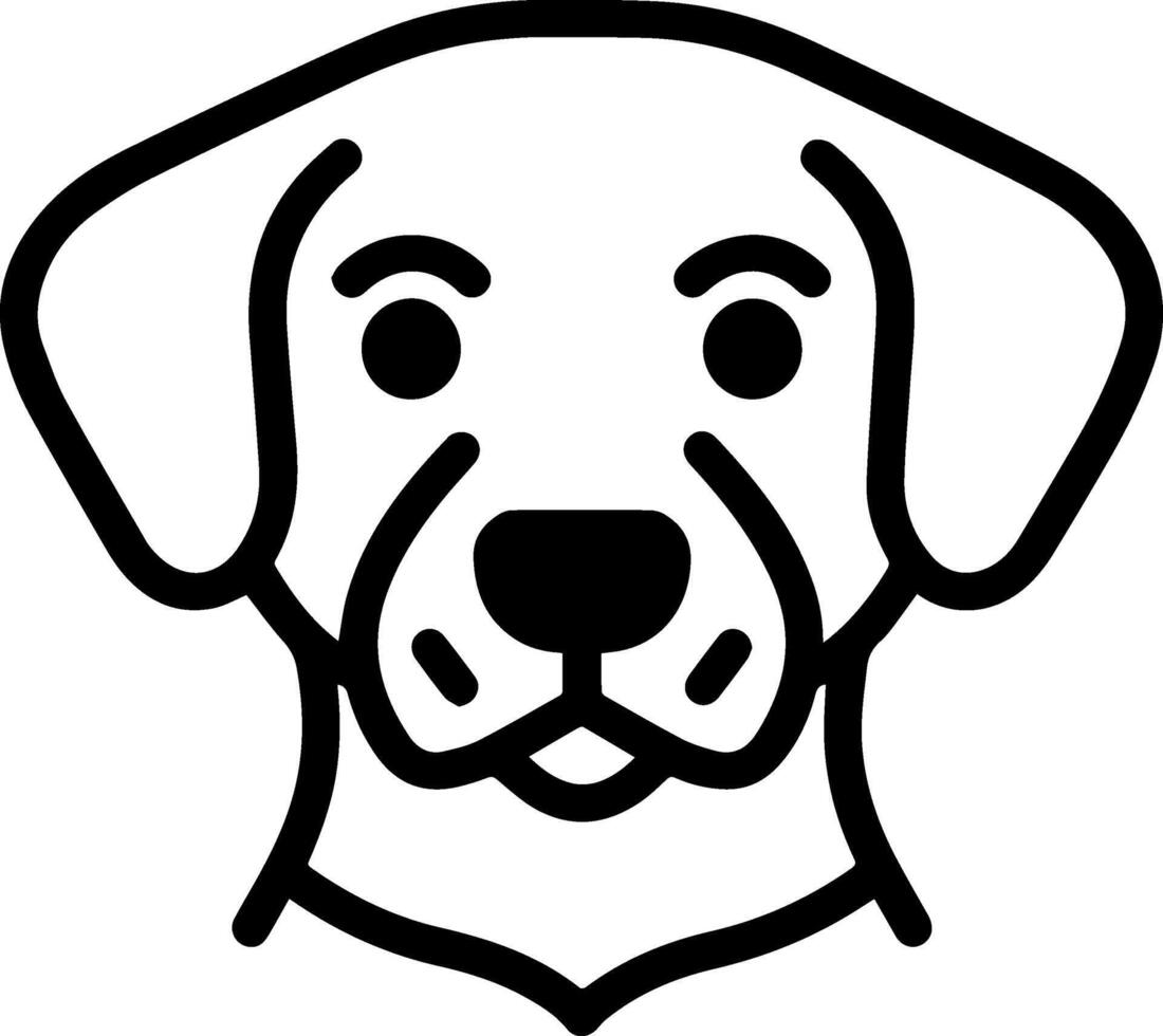 Dog icon style portrait vector