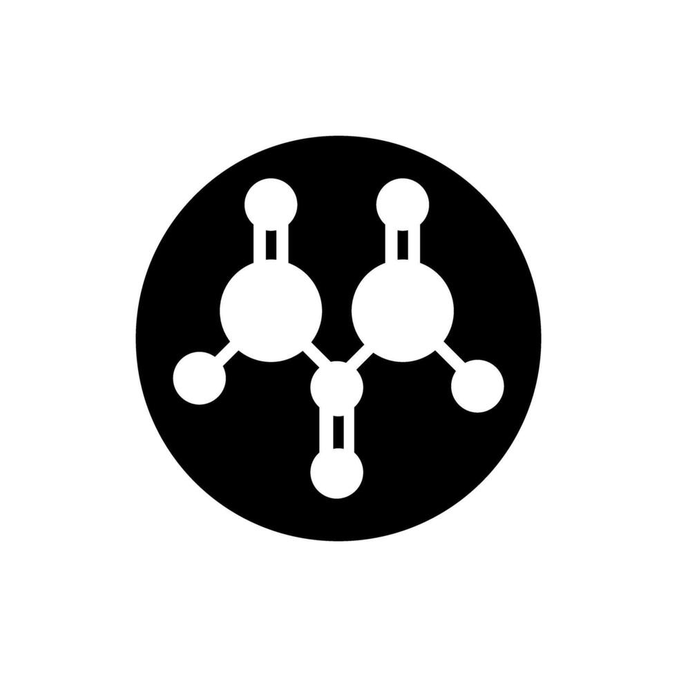 Molecule Icon . Chemistry illustration sign. Scientific symbol. Chemical bonds logo. vector