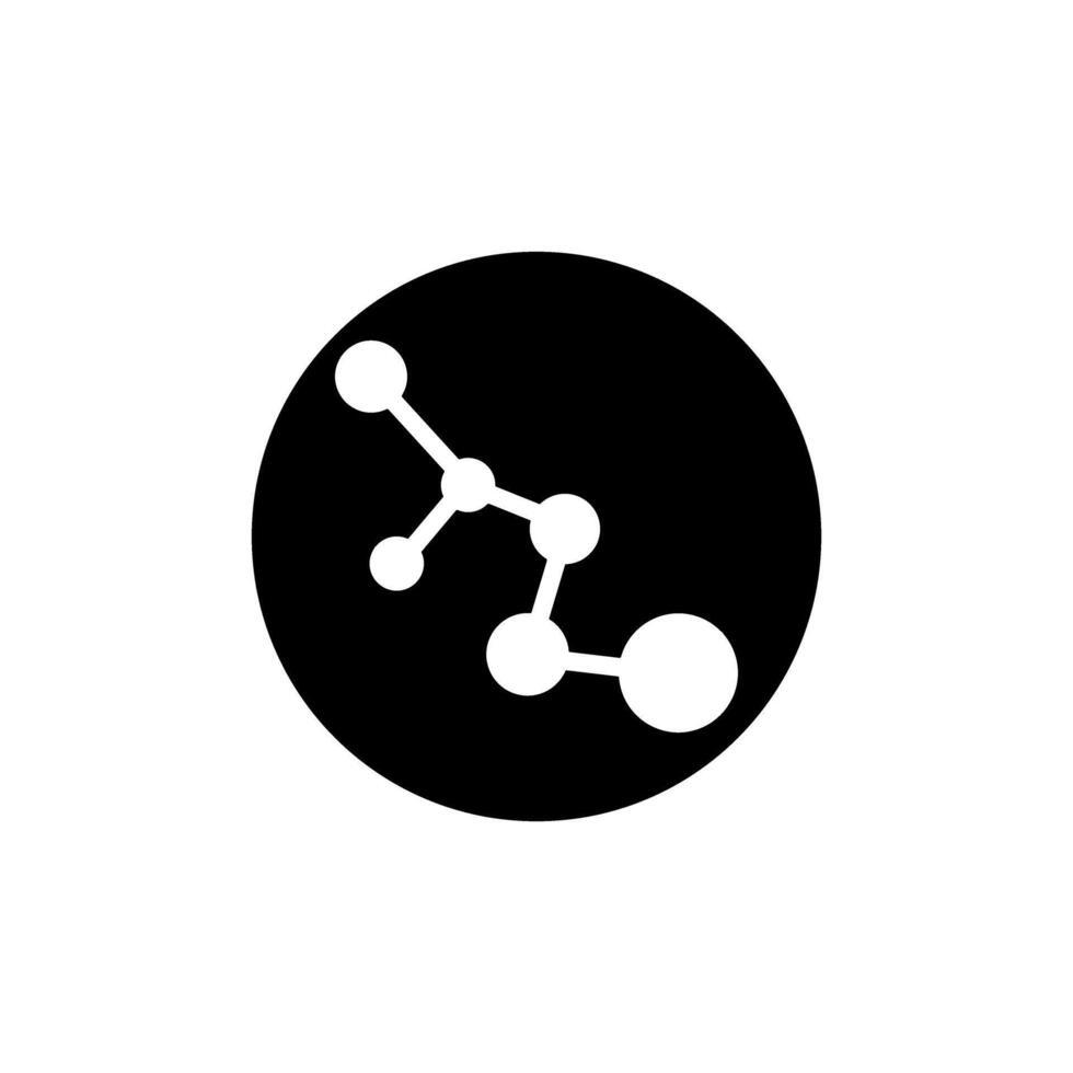 Molecule Icon . Chemistry illustration sign. Scientific symbol. Chemical bonds logo. vector