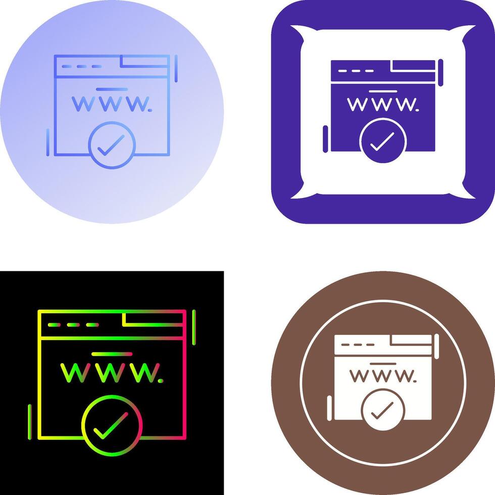 Domain Icon Design vector