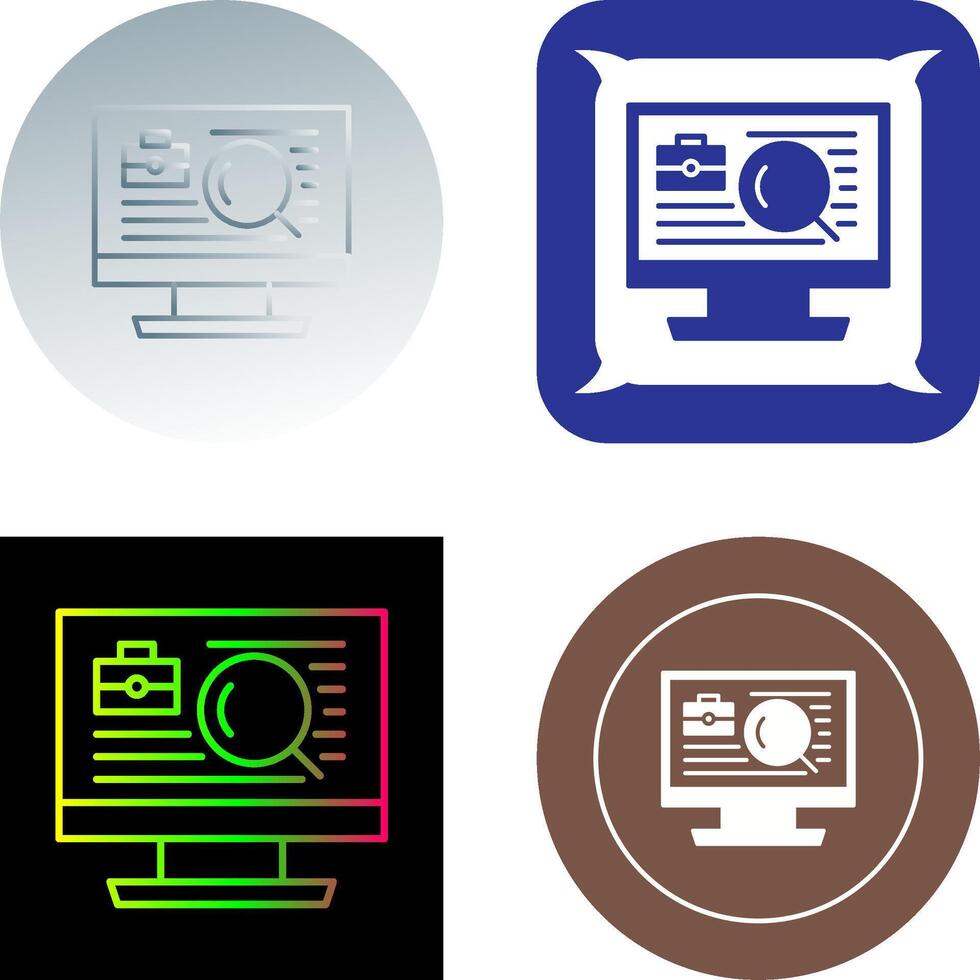 diseño de icono de búsqueda de empleo vector