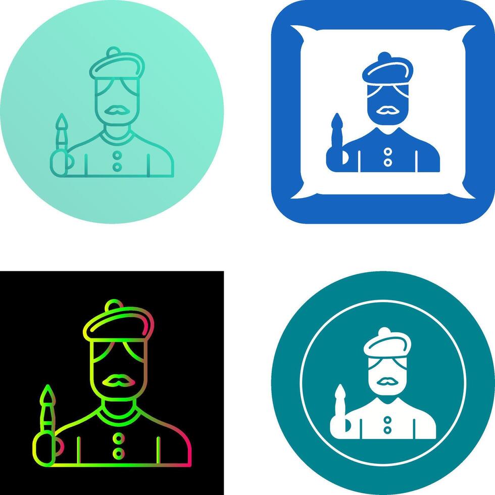 Artist Icon Design vector