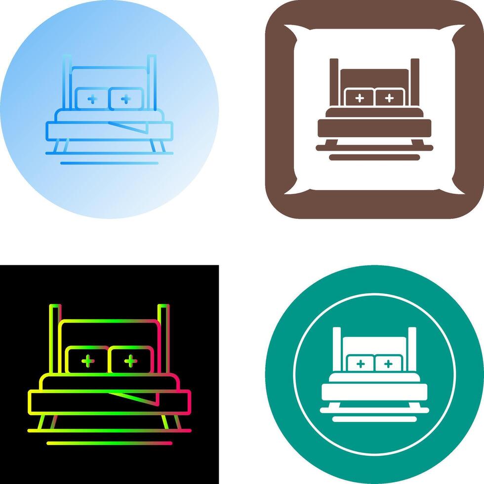 Bed Icon Design vector