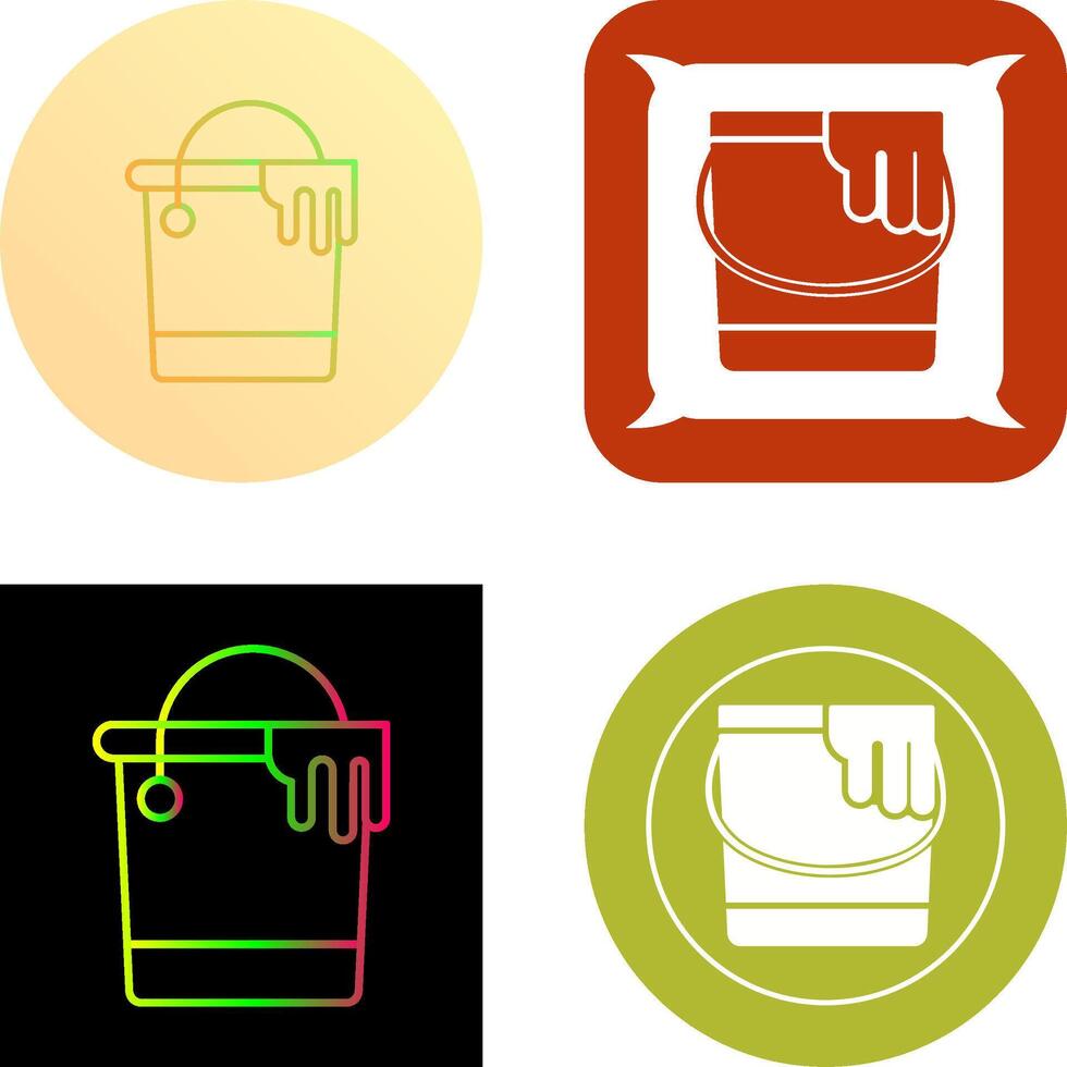 Paint Bucket Icon Design vector