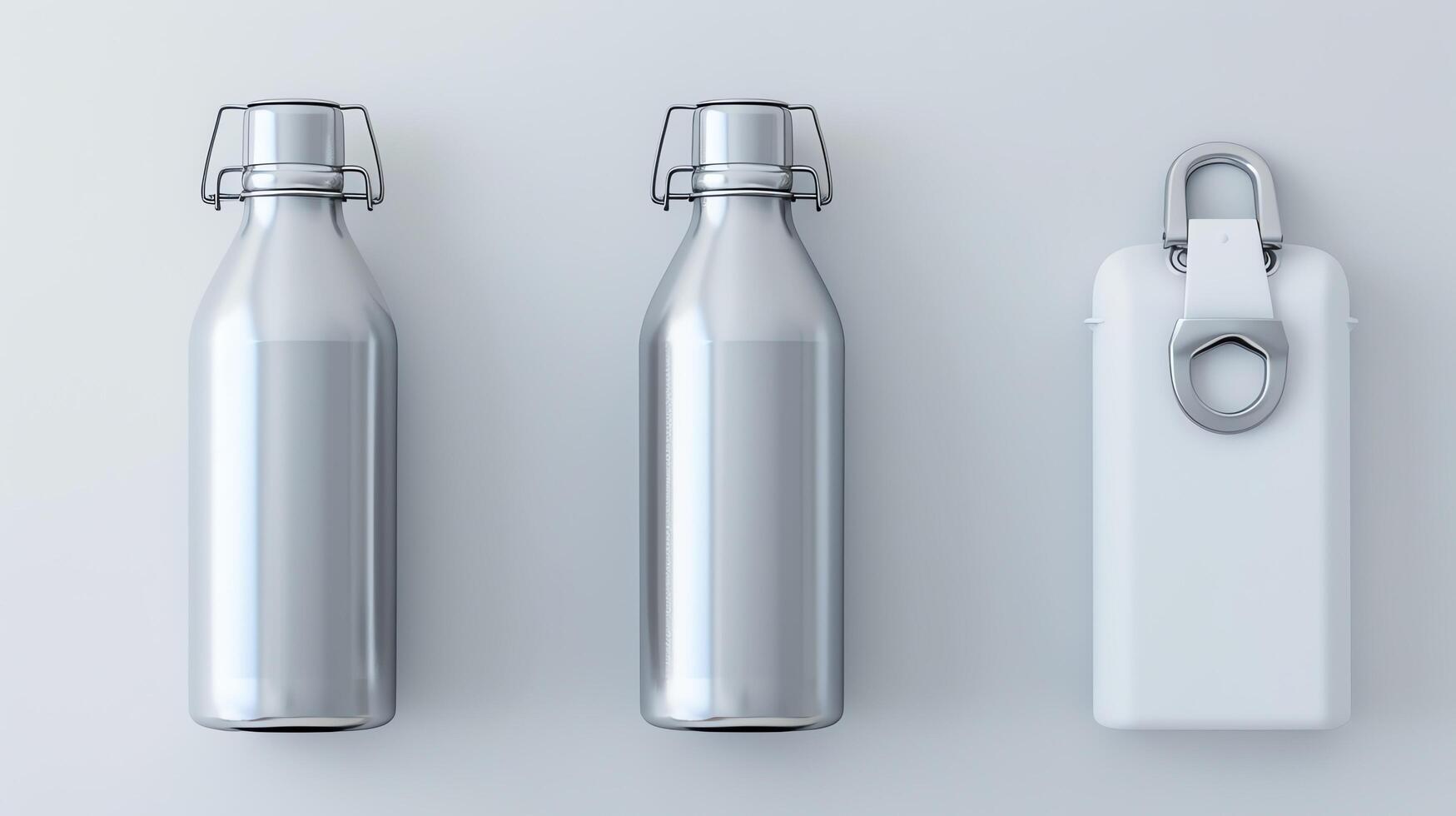 beverage cooler with blank bottle opener mockups for opening bottled drinks photo