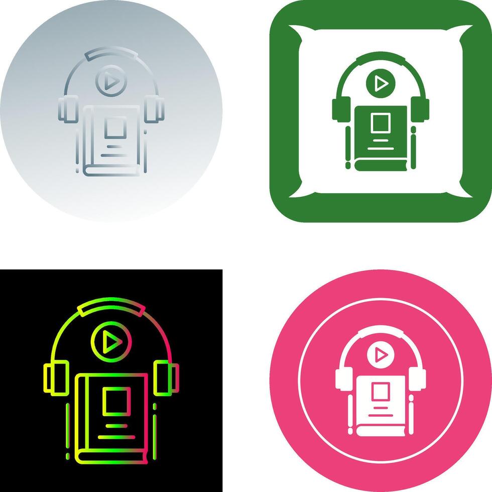 Audio Book Icon Design vector