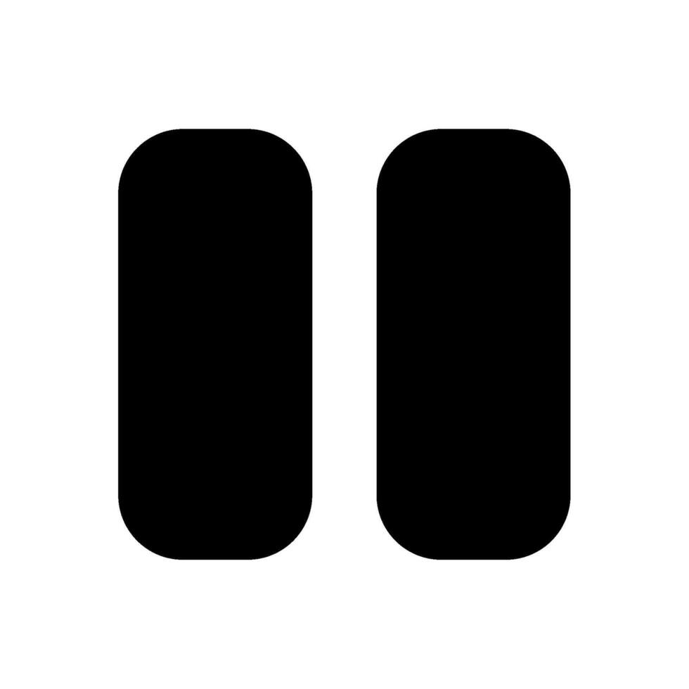 Pause icon for web, app, infographic, etc vector