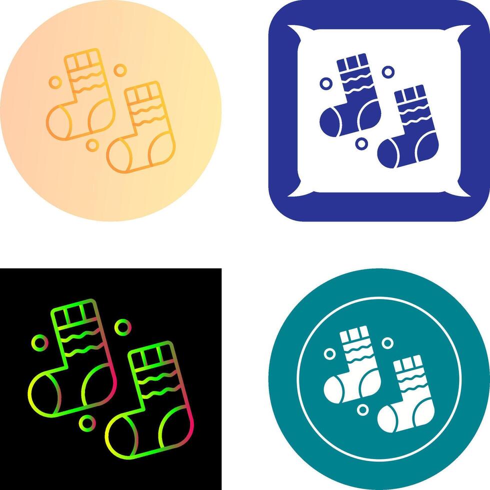 Winter Socks Icon Design vector