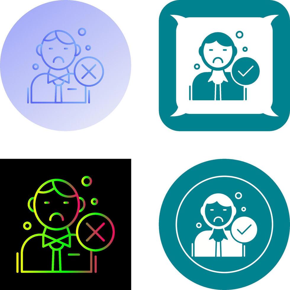 Rejected Icon Design vector