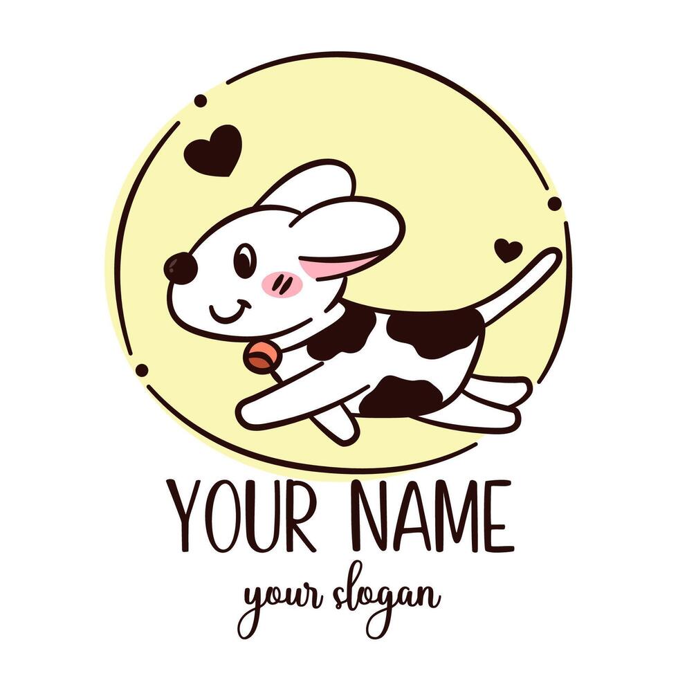 Pet Logo Design Template Flat Style vector