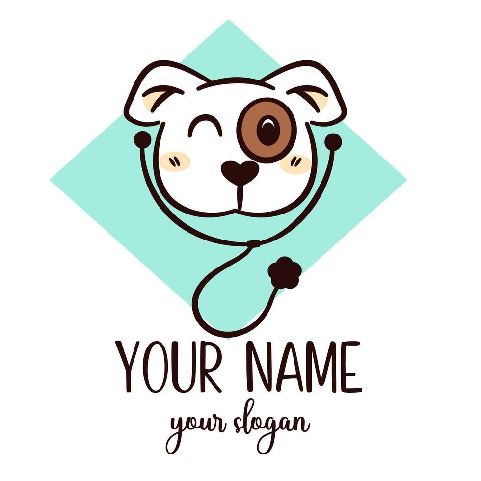 Pet Logo Design Template Flat Style vector