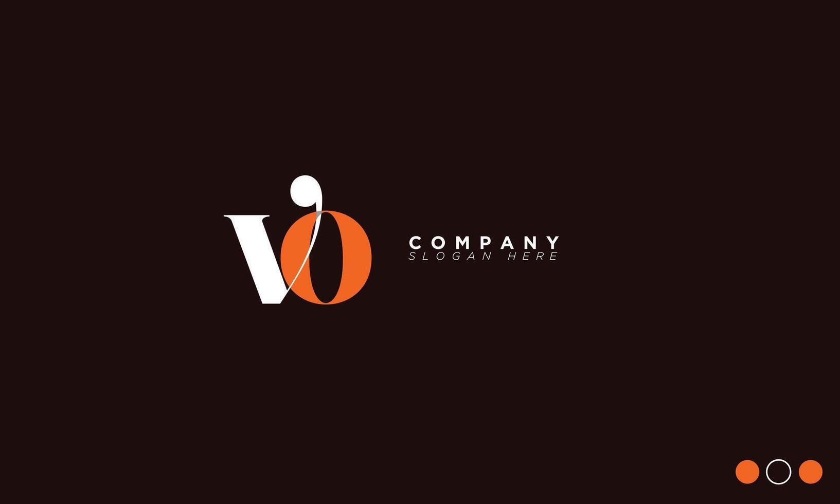 VO Alphabet letters Initials Monogram vector