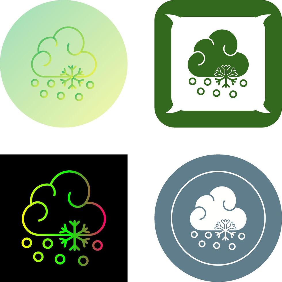 Snow Fall Icon Design vector