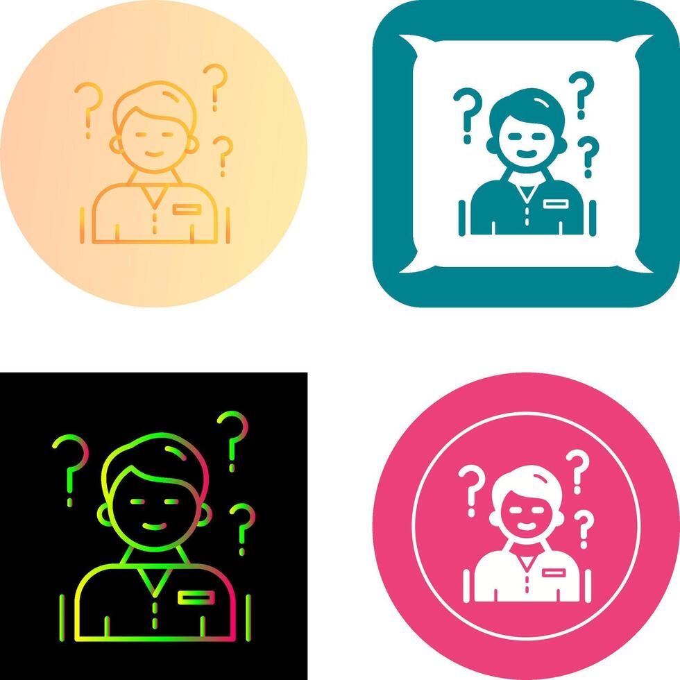 Confuse Icon Design vector