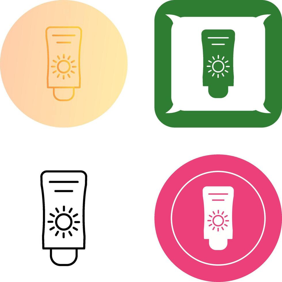 Sun Cream Icon Design vector