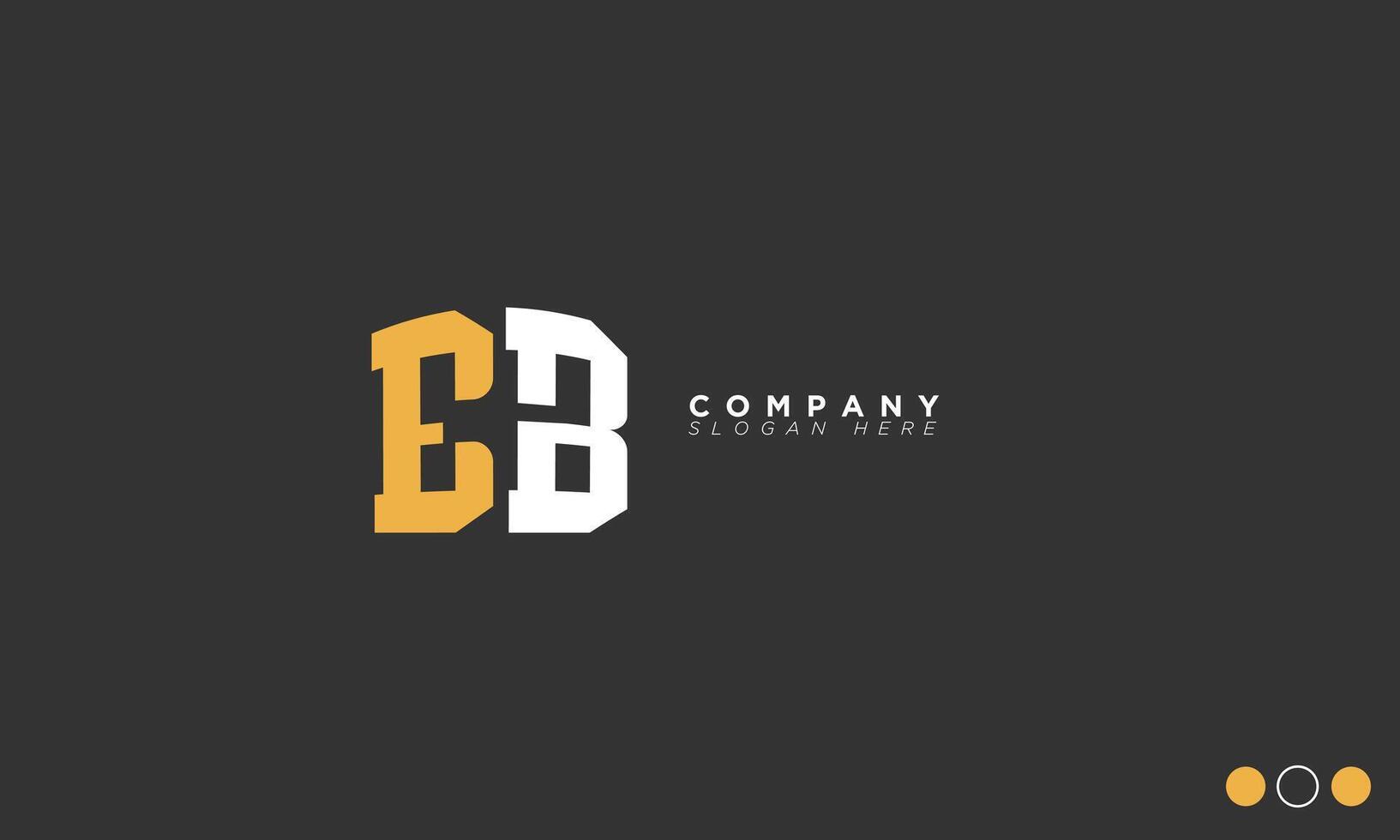 EB Alphabet letters Initials Monogram logo vector