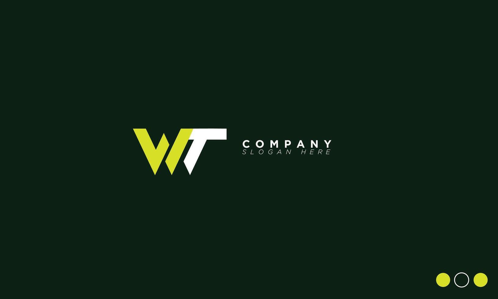 WT Alphabet letters Initials Monogram logo vector