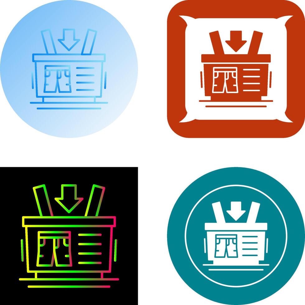 Shopping Basket Icon Design vector