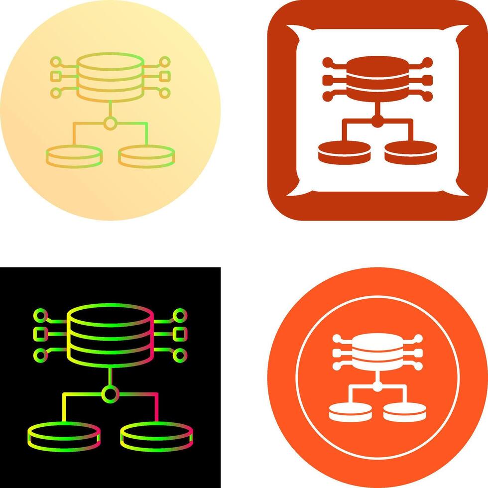 Structured Data Icon Design vector