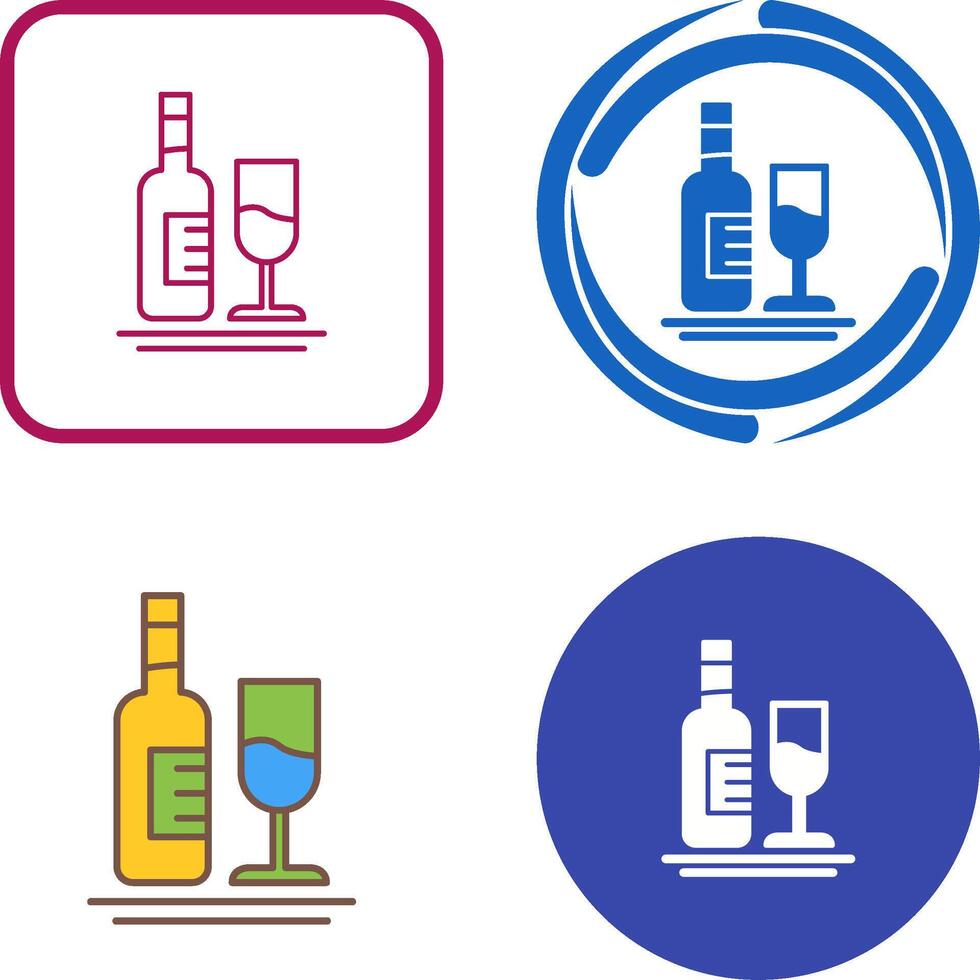 White Wine Icon Design vector