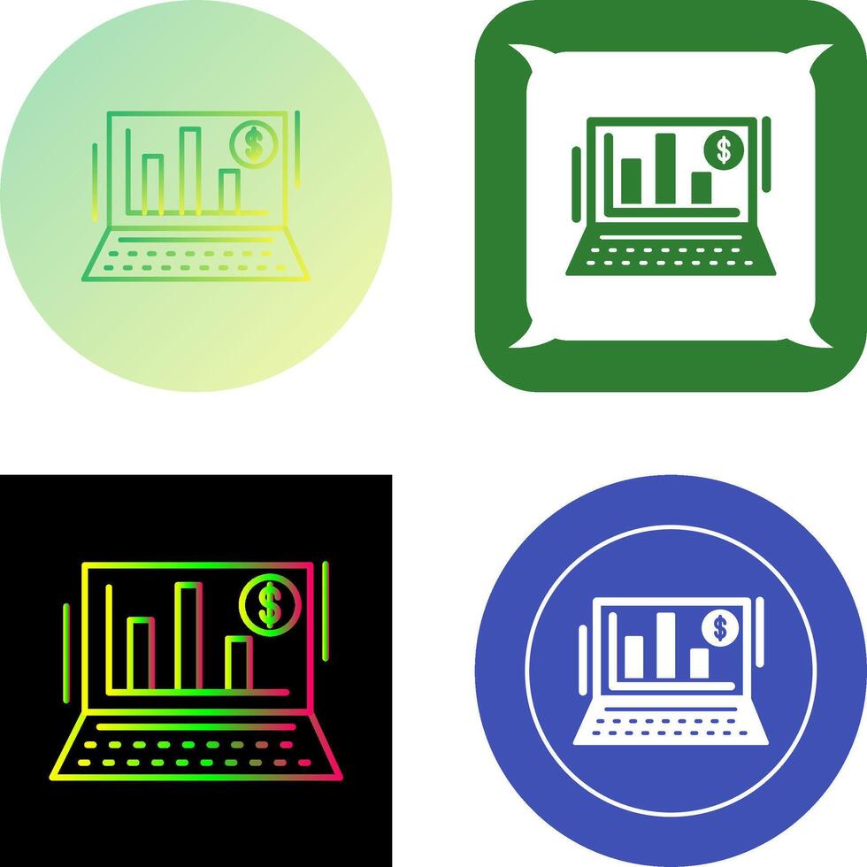 Bar Chart Icon Design vector