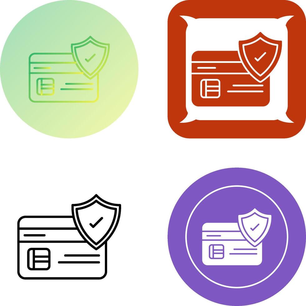 Card Protection Icon Design vector