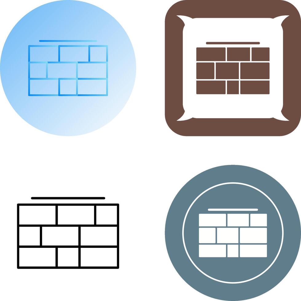 Brick wall Icon Design vector
