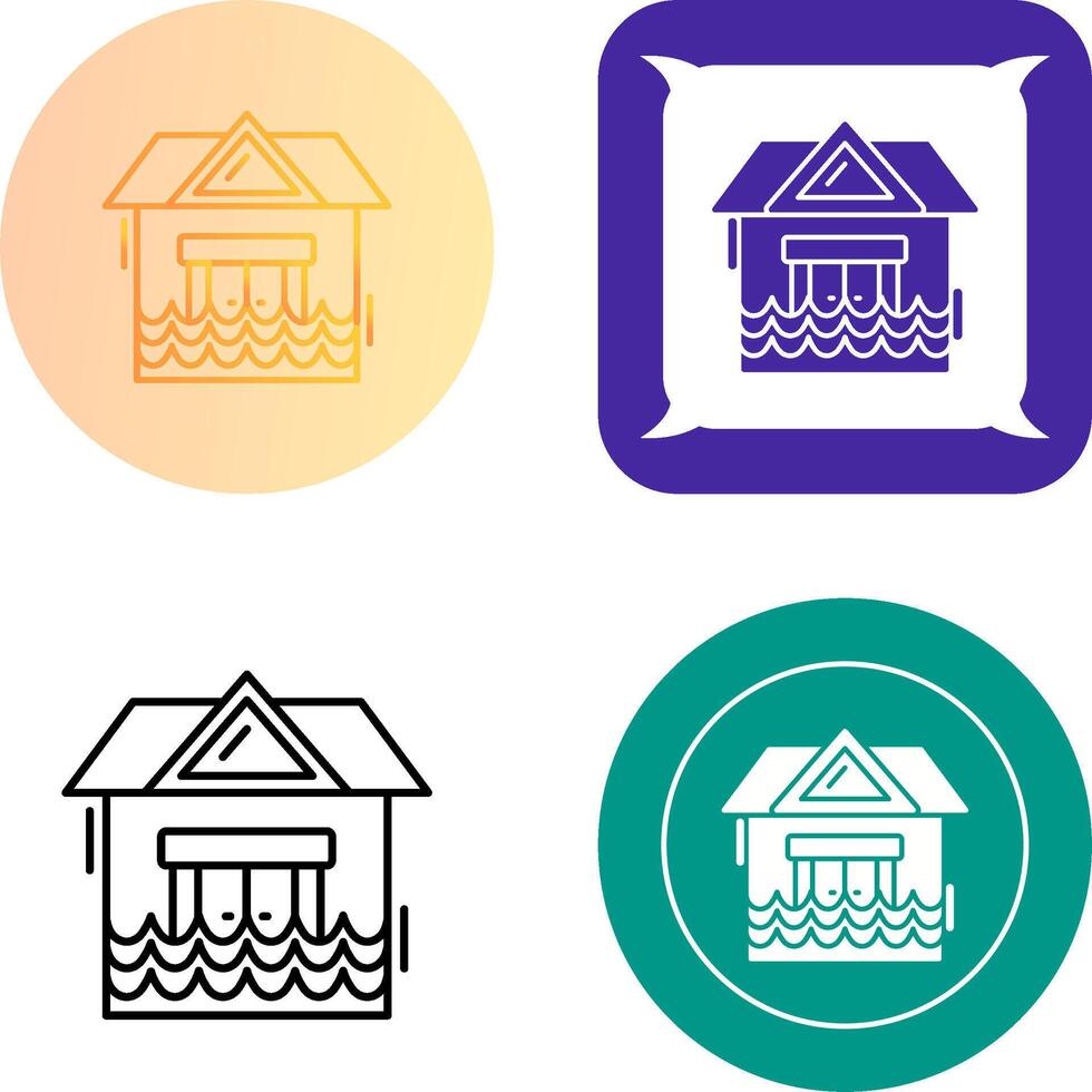 Natural Disaster Icon Design vector