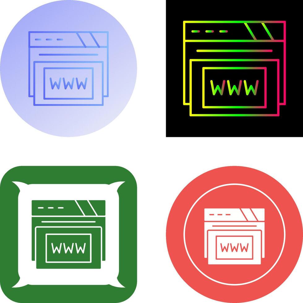 Www Icon Design vector