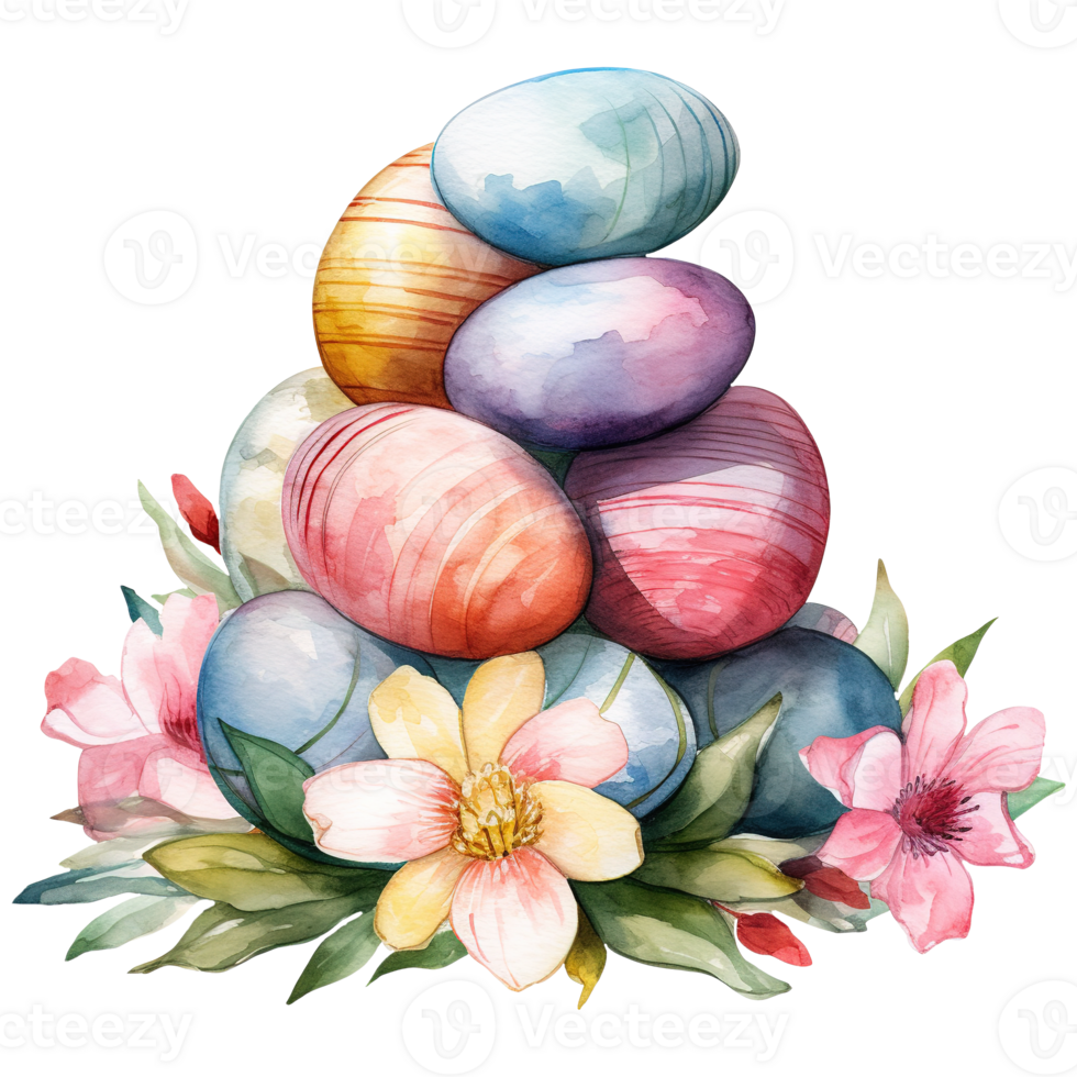 Blooming Easter Eggs png