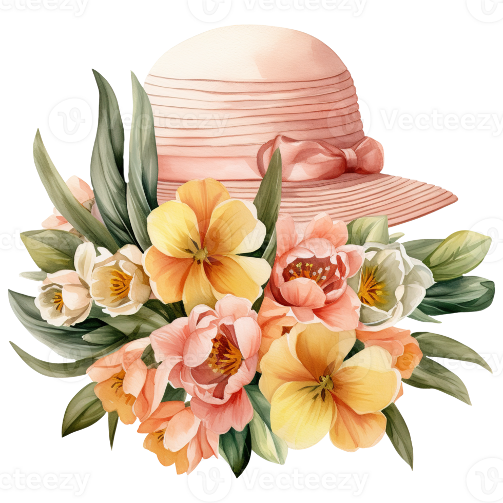 cappelli ornato con fiori png