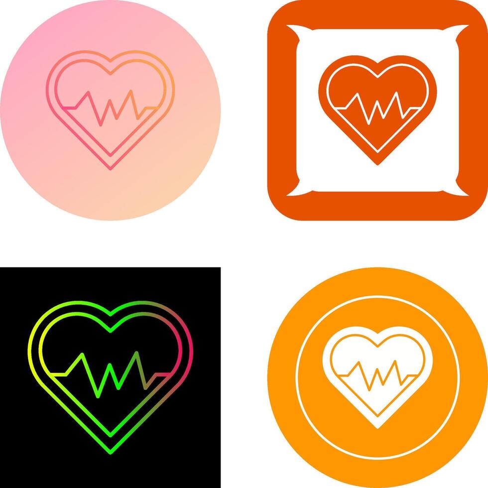 Heart Beat Icon Design vector