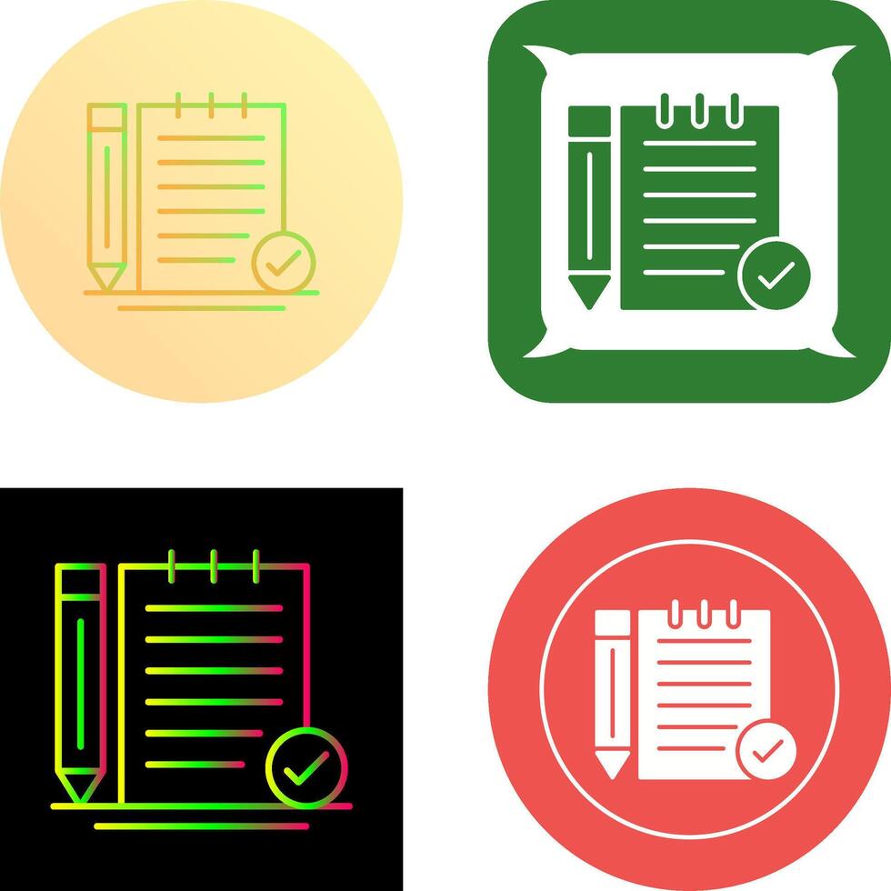 Check Notes Icon Design vector